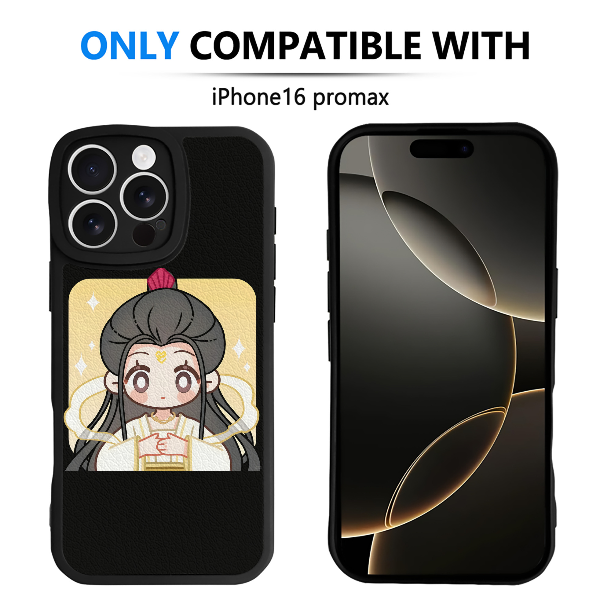 （画像用） Ne Zha 2 ナタ 魔童の大暴れ 【iPhone 16シリーズ対応】シリコンスマホケース（レザー調） 材質：シリコン